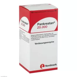 PANKREATAN 25 000 enteropäällysteistä kovaa kapselia, 100 kpl