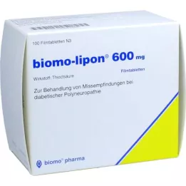 BIOMO-lipon 600 mg kalvopäällysteiset tabletit, 100 kpl