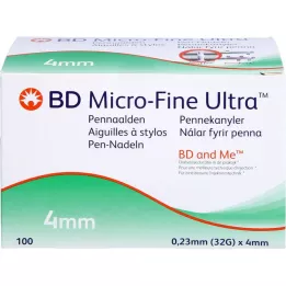 BD MICRO-FINE+ 4 kynäneulaa 0,23x4 mm, 100 kpl