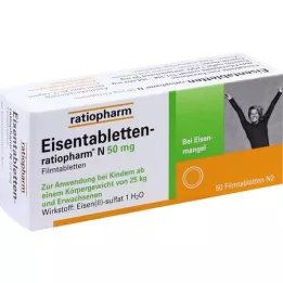 EISENTABLETTEN-ratiopharm N 50 mg kalvopäällysteiset tabletit, 50 kpl
