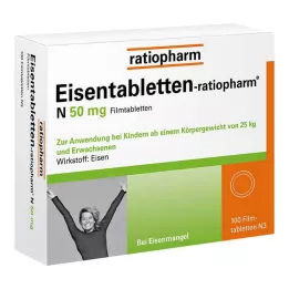 EISENTABLETTEN-ratiopharm N 50 mg kalvopäällysteiset tabletit, 100 kpl