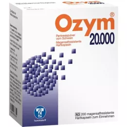 OZYM 20 000 kovaa kapselia, enteropäällysteiset, 200 kpl