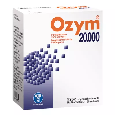 OZYM 20 000 kovaa kapselia, enteropäällysteiset, 200 kpl