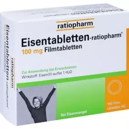 EISENTABLETTEN-ratiopharm 100 mg kalvopäällysteiset tabletit, 100 kpl