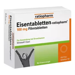 EISENTABLETTEN-ratiopharm 100 mg kalvopäällysteiset tabletit, 100 kpl