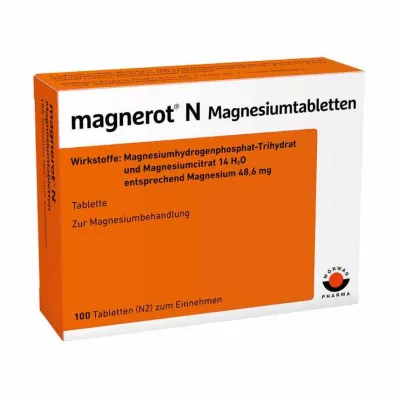 MAGNEROT N Magnesiumtabletit, 100 kpl