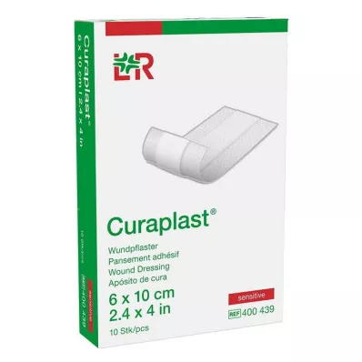 CURAPLAST Haavasidos herkkä 6x10 cm 1 m, 10 kpl