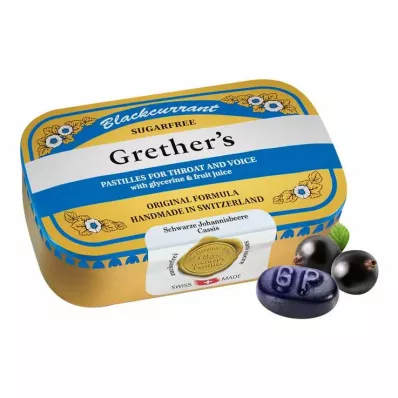 Grethers Mustaherukka sokeriton, 110 g