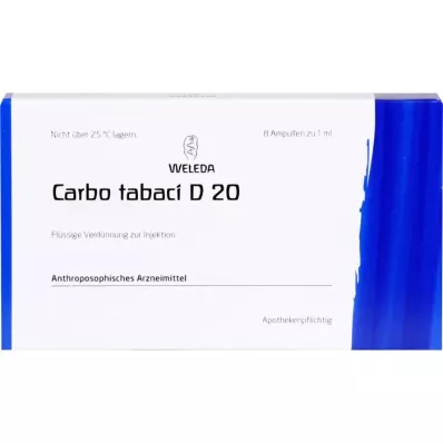 CARBO TABACI D 20 ampullia, 8 kpl