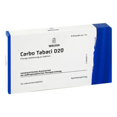 CARBO TABACI D 20 ampullia, 8 kpl CARBO TABACI D 20 ampullia, 8 kpl