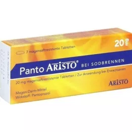 PANTO Aristo närästykseen 20 mg enteropäällysteiset tabletit, 7 kpl