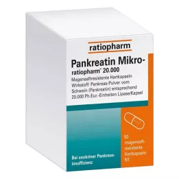 PANKREATIN Micro-ratio.20.000 enteropäällysteiset kovat kapselit, 50 kpl