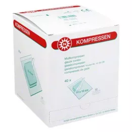 MULLKOMPRESSEN 10x10 cm steriili 12x, 40X2 St