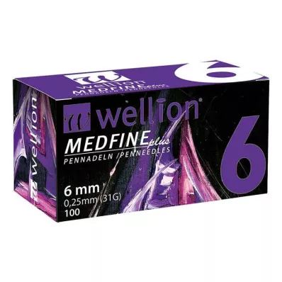 WELLION MEDFINE sekä kynäneuloja 6 mm, 100 kpl WELLION MEDFINE sekä kynäneuloja 6 mm, 100 kpl