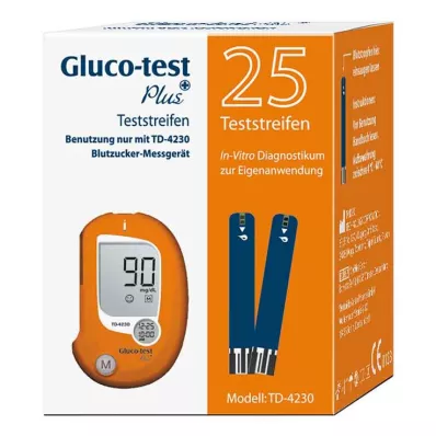 Gluco-test Plus testiliuskat, 25 kpl