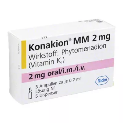KONAKION MM 2 mg liuos, 5 kpl