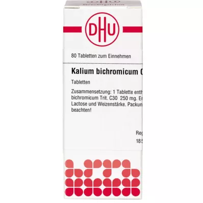 KALIUM BICHROMICUM C 30 tablettia, 80 kpl