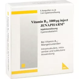 VITAMIN B12 1,000 μg Inject Jenapharm Ampullit, 5 kpl
