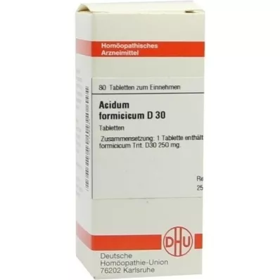 ACIDUM FORMICICUM D 30 tablettia, 80 kpl