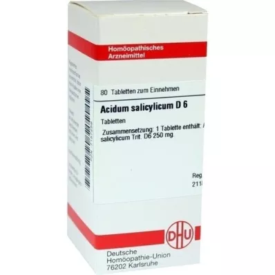 ACIDUM SALICYLICUM D 6 tablettia, 80 kpl