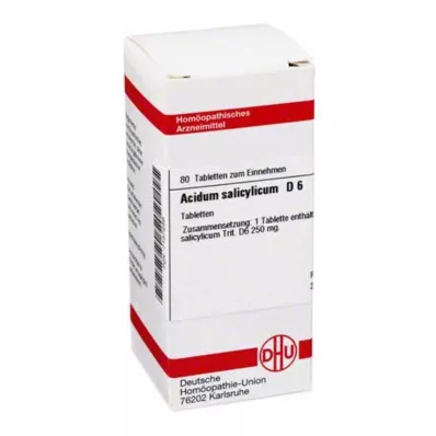 ACIDUM SALICYLICUM D 6 tablettia, 80 kpl ACIDUM SALICYLICUM D 6 tablettia, 80 kpl
