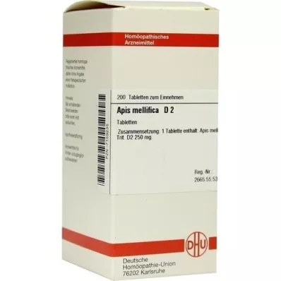 APIS MELLIFICA D 2 tablettia, 200 kpl