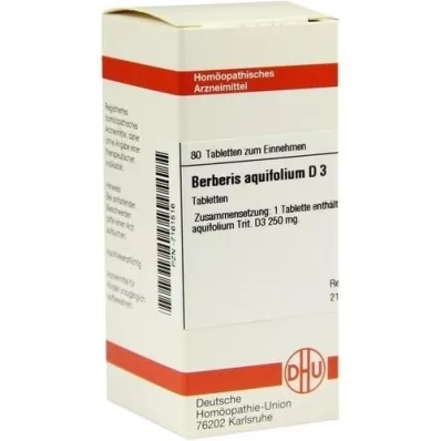 BERBERIS AQUIFOLIUM D 3 tablettia, 80 kpl