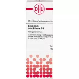 BISMUTUM SUBNITRICUM D 8 -laimennos, 20 ml