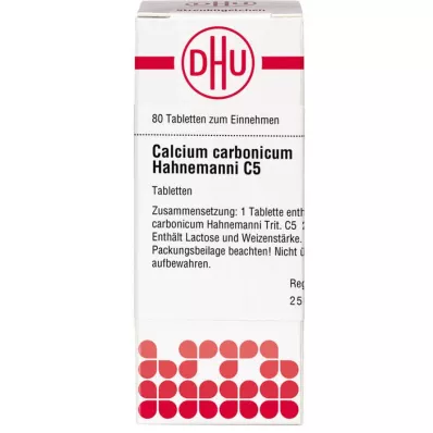 CALCIUM CARBONICUM Hahnemanni C 5 tablettia, 80 kpl