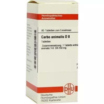 CARBO ANIMALIS D 8 tablettia, 80 kpl