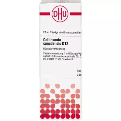 COLLINSONIA CANADENSIS D 12 Laimennus, 20 ml