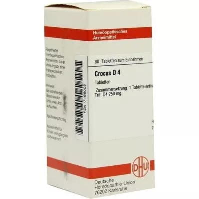CROCUS D 4 tablettia, 80 kpl
