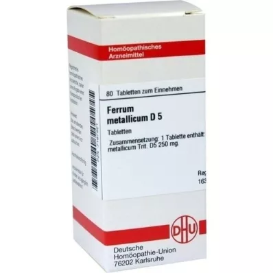 FERRUM METALLICUM D 5 tablettia, 80 kpl