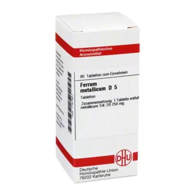 FERRUM METALLICUM D 5 tablettia, 80 kpl