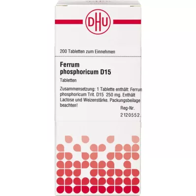 FERRUM PHOSPHORICUM D 15 tablettia, 200 kpl