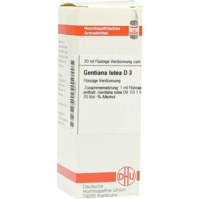 GENTIANA LUTEA D 3 -laimennus, 20 ml GENTIANA LUTEA D 3 -laimennus, 20 ml