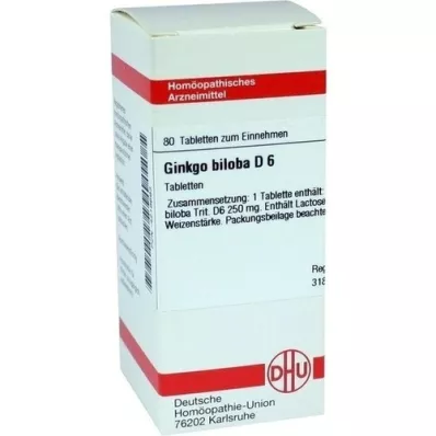 GINKGO BILOBA D 12 tablettia, 80 kpl