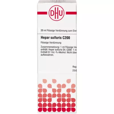HEPAR SULFURIS C 200 Laimennus, 20 ml