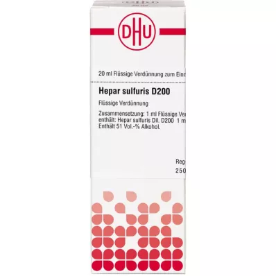 HEPAR SULFURIS D 200 -laimennus, 20 ml