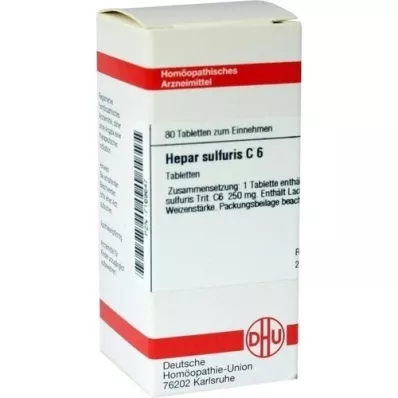 HEPAR SULFURIS C 6 tablettia, 80 kpl