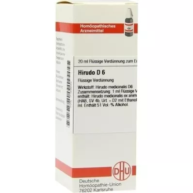 HIRUDO D 6 Laimennus, 20 ml