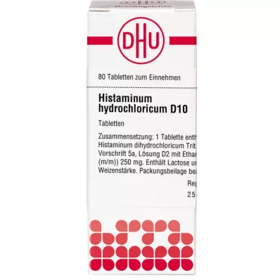 HISTAMINUM hydrochloricum D 10 tablettia, 80 kpl