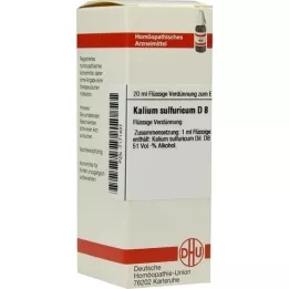 KALIUM SULFURICUM D 8 -laimennos, 20 ml