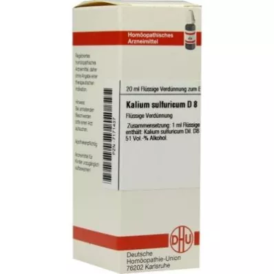 KALIUM SULFURICUM D 8 -laimennos, 20 ml KALIUM SULFURICUM D 8 -laimennos, 20 ml