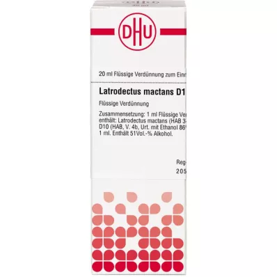 LATRODECTUS mactans D 10 Laimennus, 20 ml
