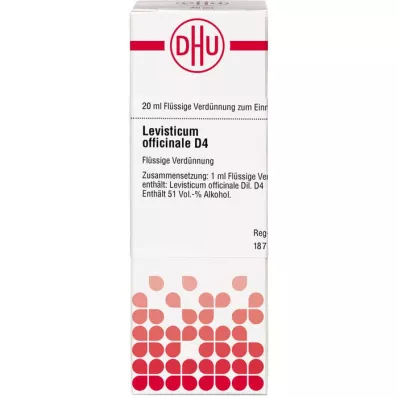 LEVISTICUM OFFICINALIS D 4 -laimennus, 20 ml