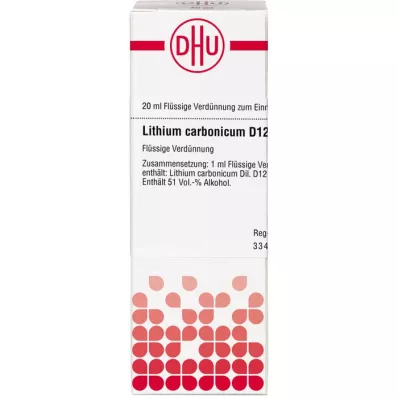 LITHIUM CARBONICUM D 12 Laimennus, 20 ml