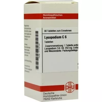 LYCOPODIUM C 6 tablettia, 80 kpl