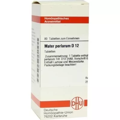 MATER PERLARUM D 12 tablettia, 80 kpl