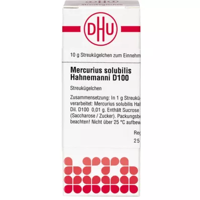 MERCURIUS SOLUBILIS Hahnemanni D 100 palloa, 10 g